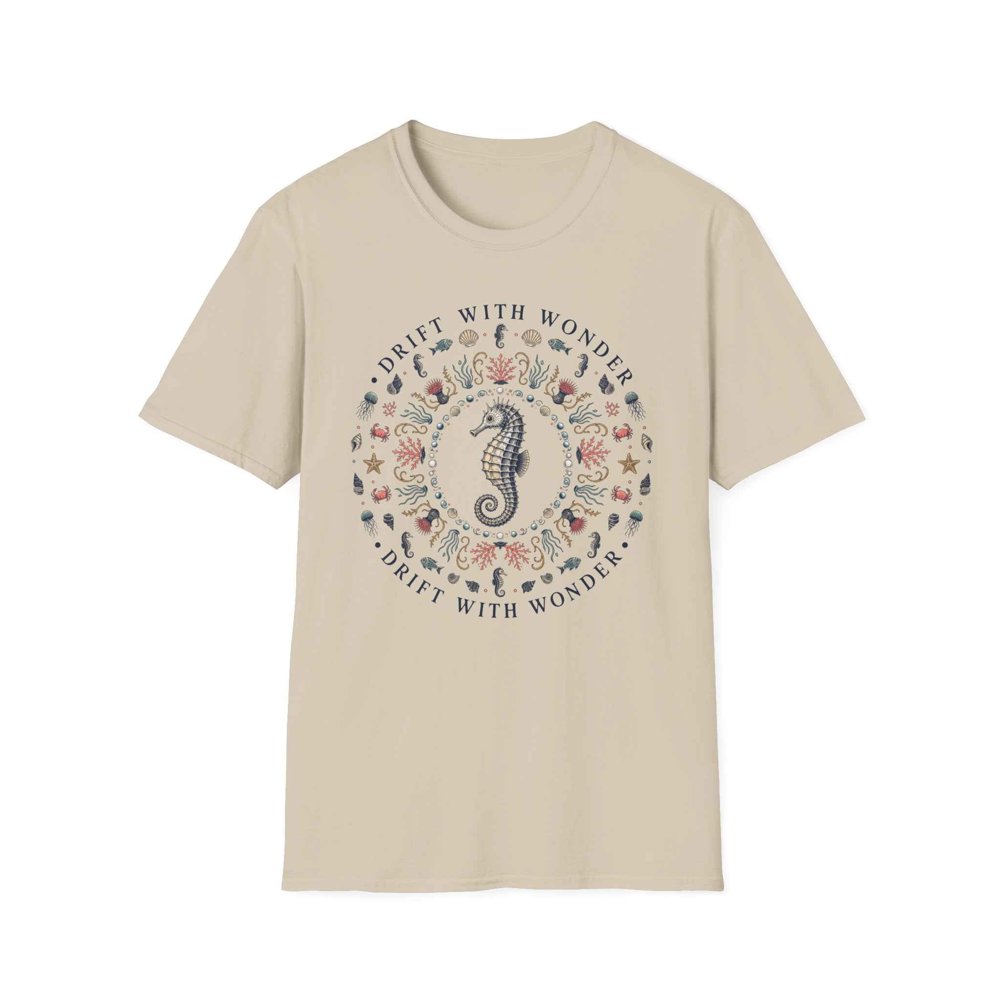 Sea Horse Drift With Wonder Mandala Tee