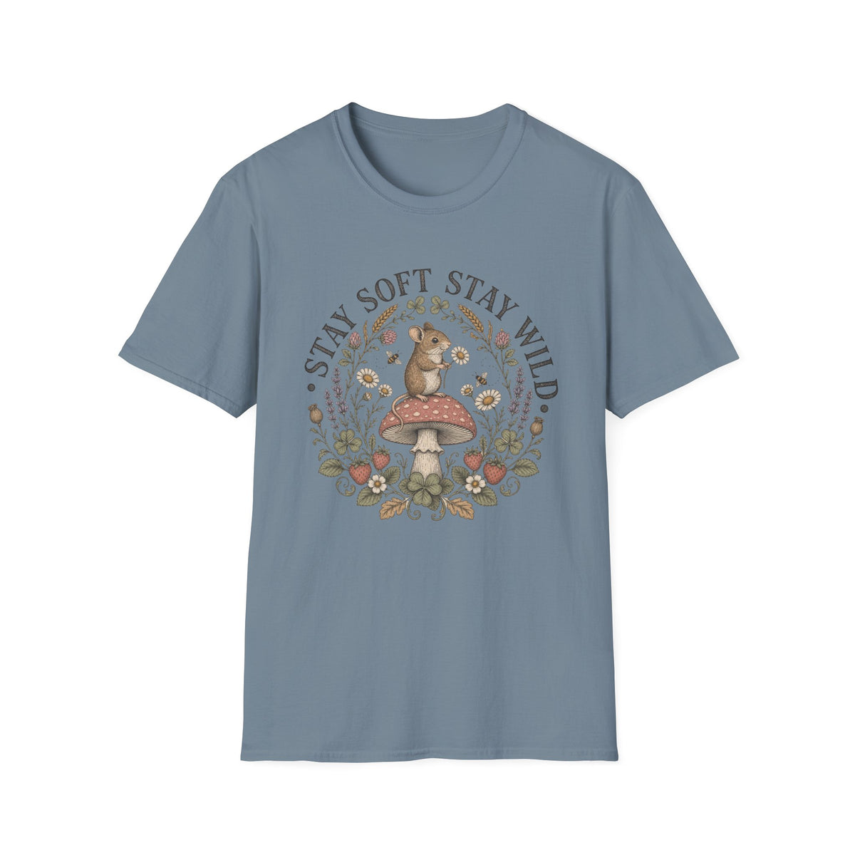 Stay Soft Mushroom Mouse Tee