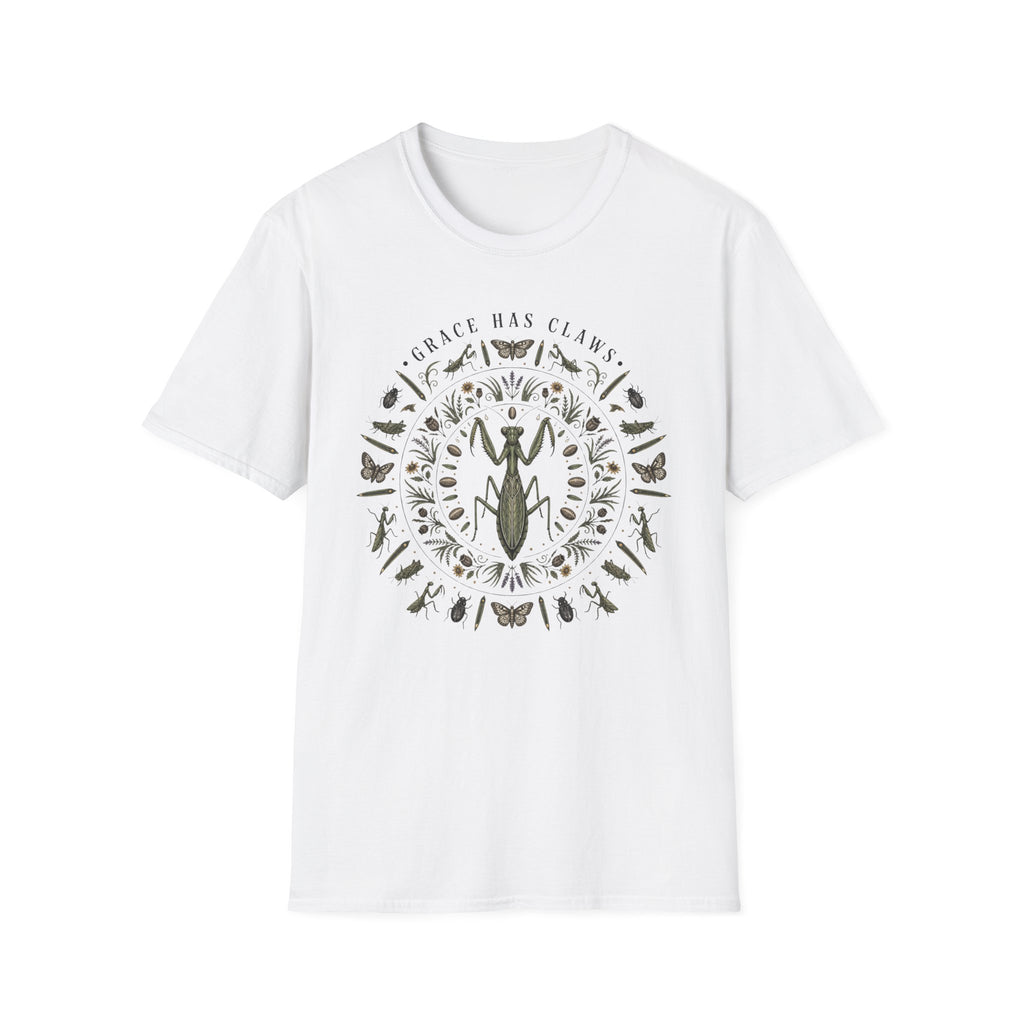Grace Has Claws Praying Mantis Mandala Tee