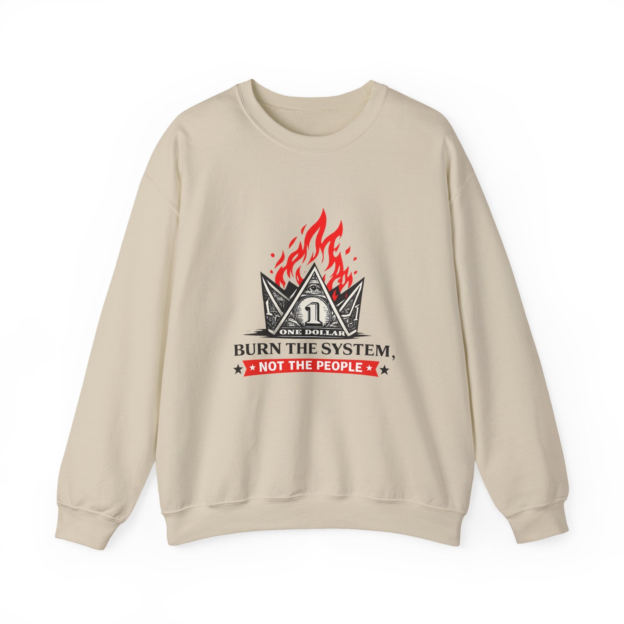 Burn the System Dollar Crewneck Sweatshirt
