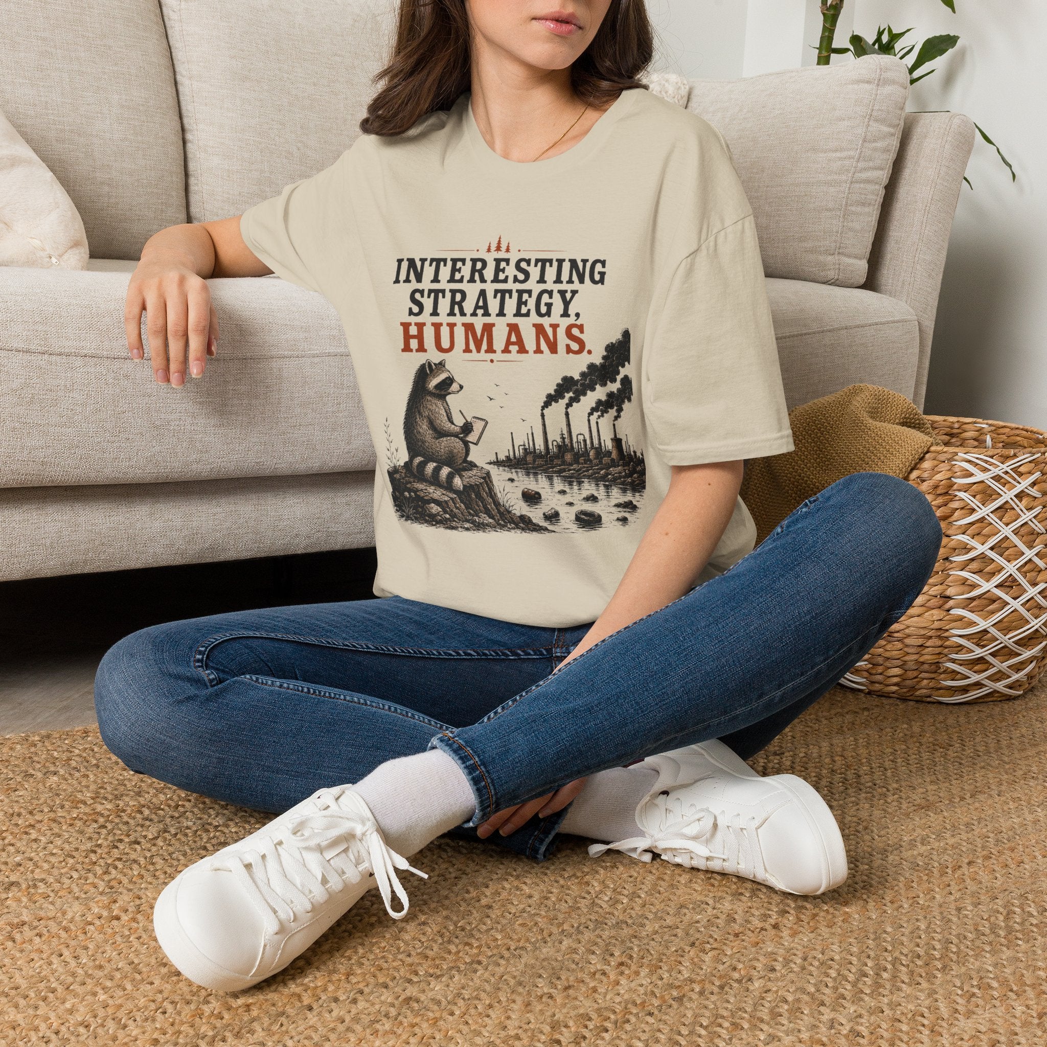 Interesting Strategy Humans River Tee