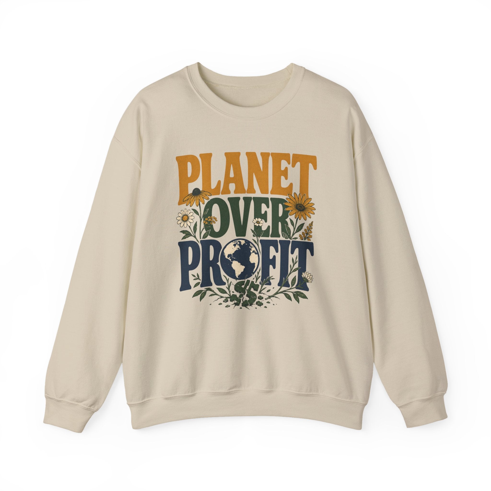 Planet Over Profit dollar sign Crewneck Sweatshirt