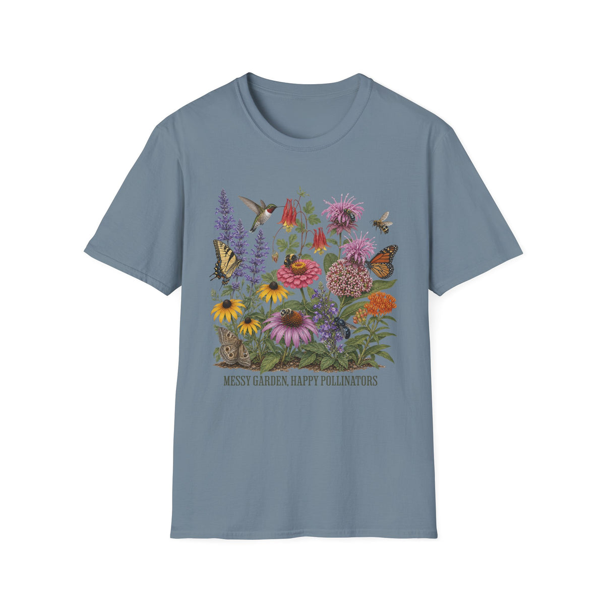 Messy Garden, Happy Pollinators 3 Tee
