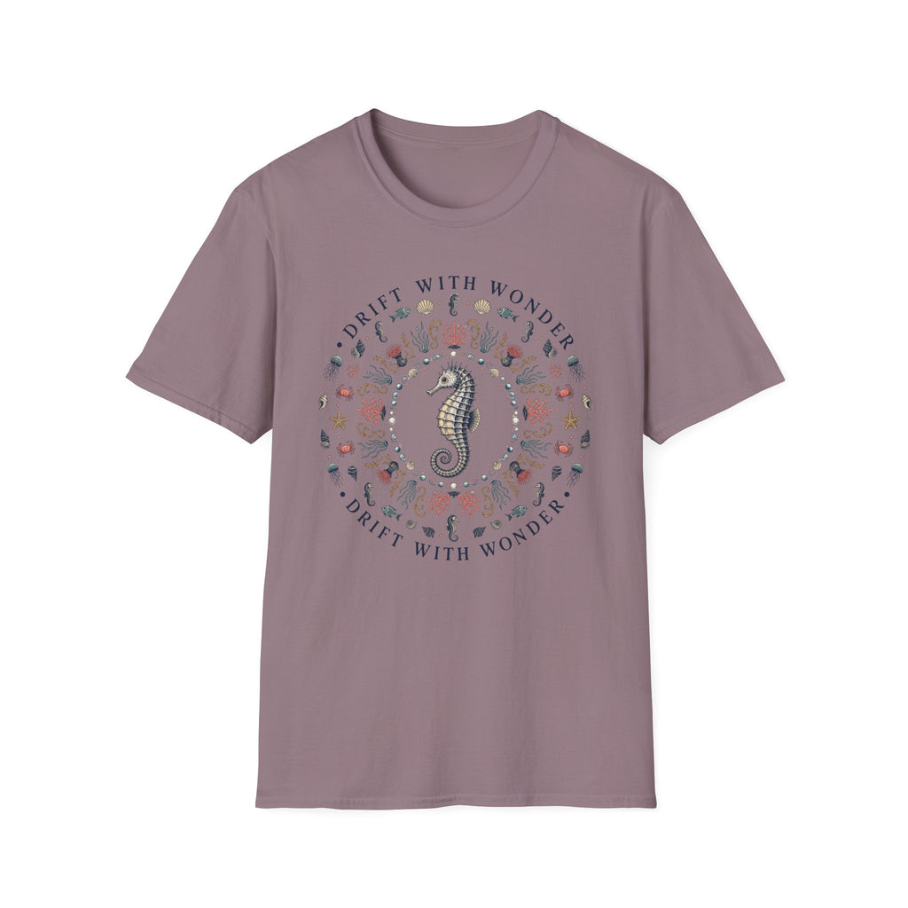 Sea Horse Drift With Wonder Mandala Tee
