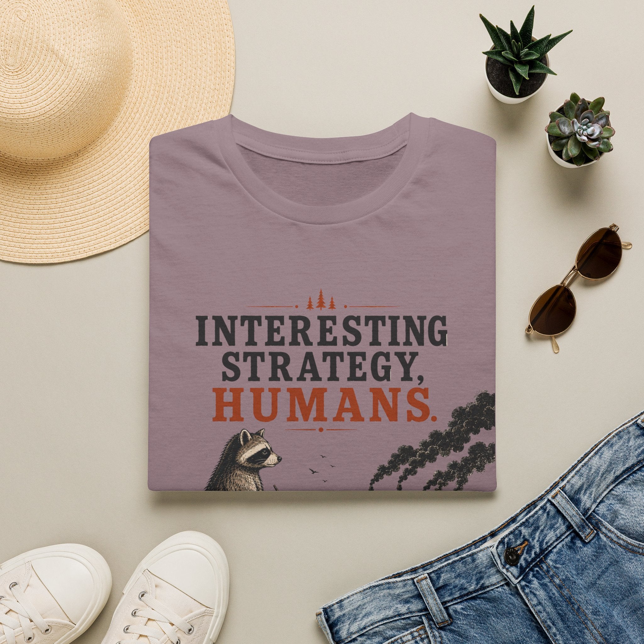 Interesting Strategy Humans River Tee