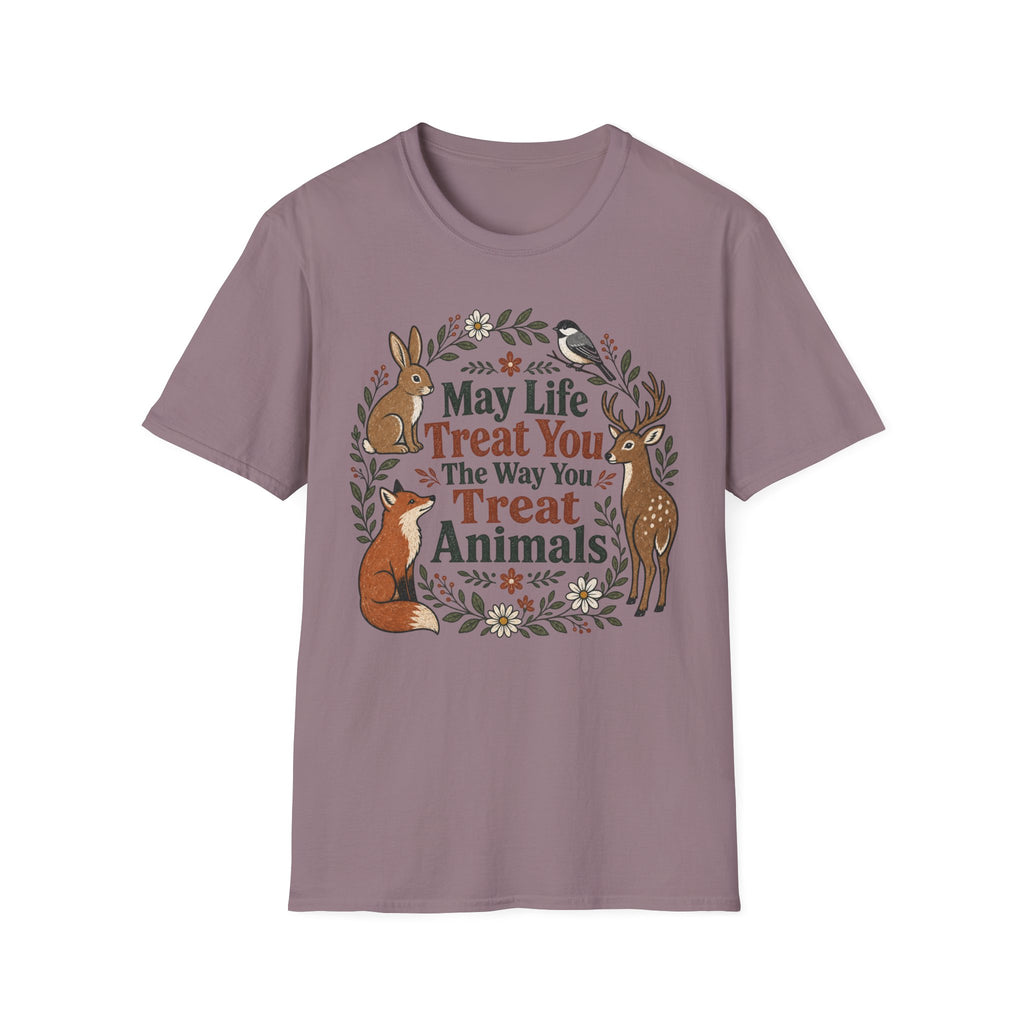 May Life Treat You The Way You Treat Animals Bunny Tee