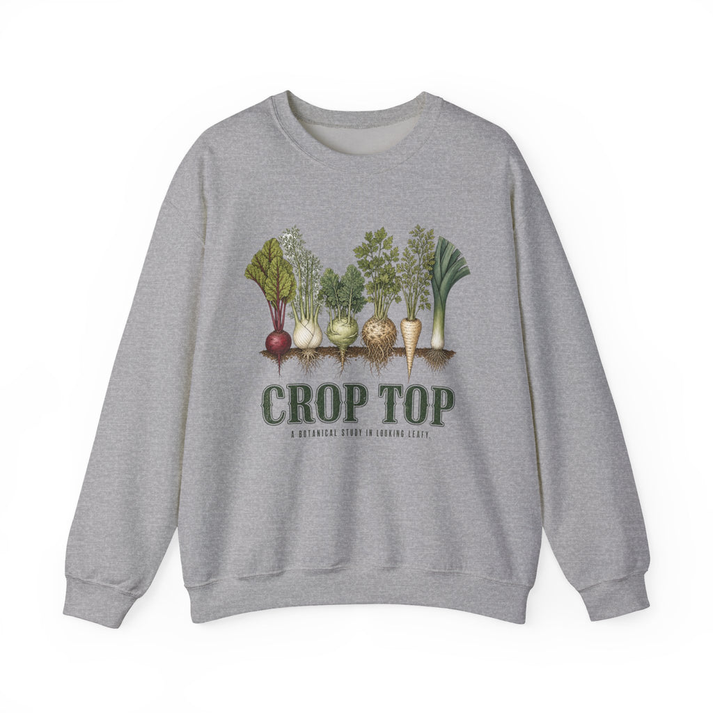 Crop Top Looking Leafy Crewneck Sweatshirt