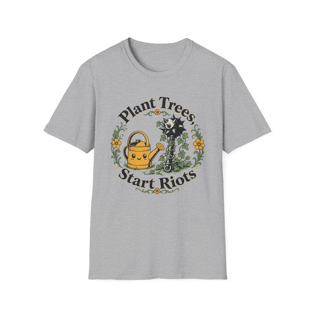 Plant Trees Start Riots Watering Can Tee