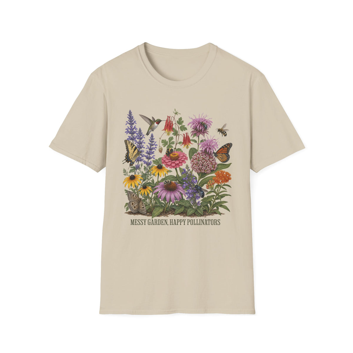 Messy Garden, Happy Pollinators 3 Tee