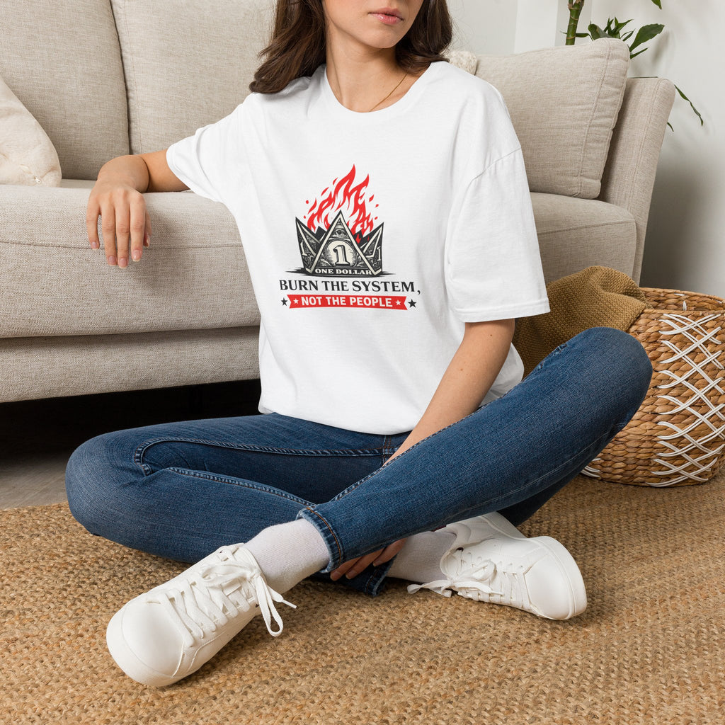 Burn the System Dollar Tee