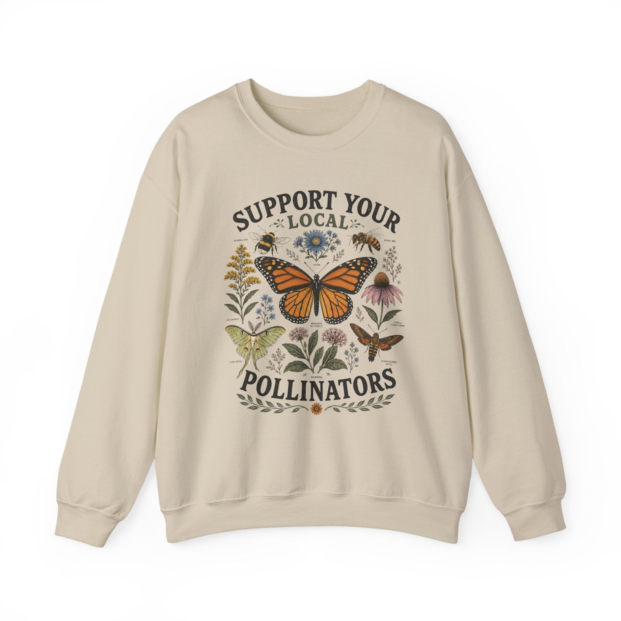 Support Your Local Pollinators Crewneck Sweatshirt