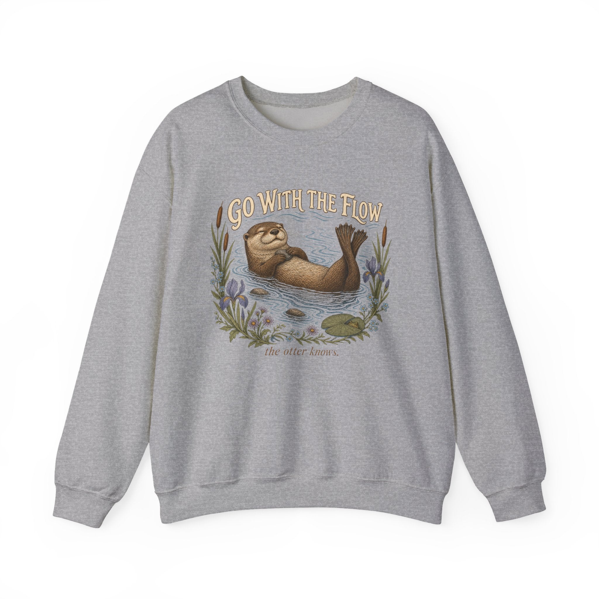 Go With The Flow Otter Crewneck Sweatshirt