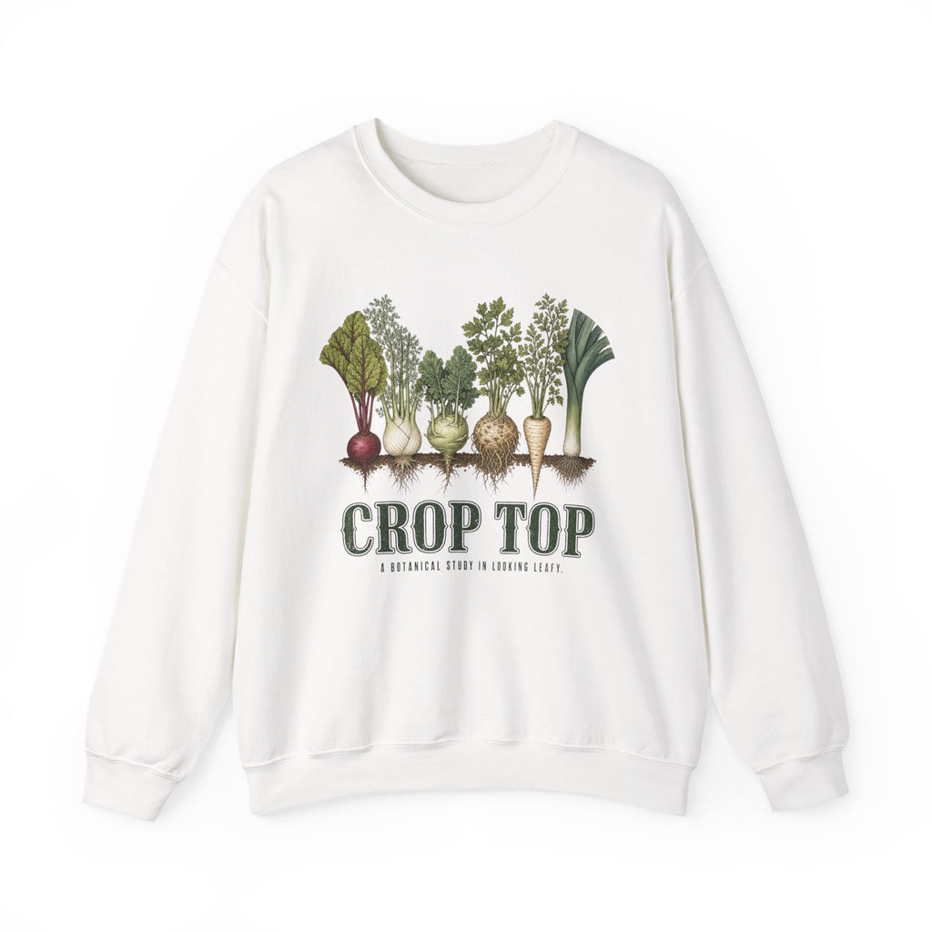 Crop Top Looking Leafy Crewneck Sweatshirt