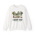 Crop Top Looking Leafy Crewneck Sweatshirt