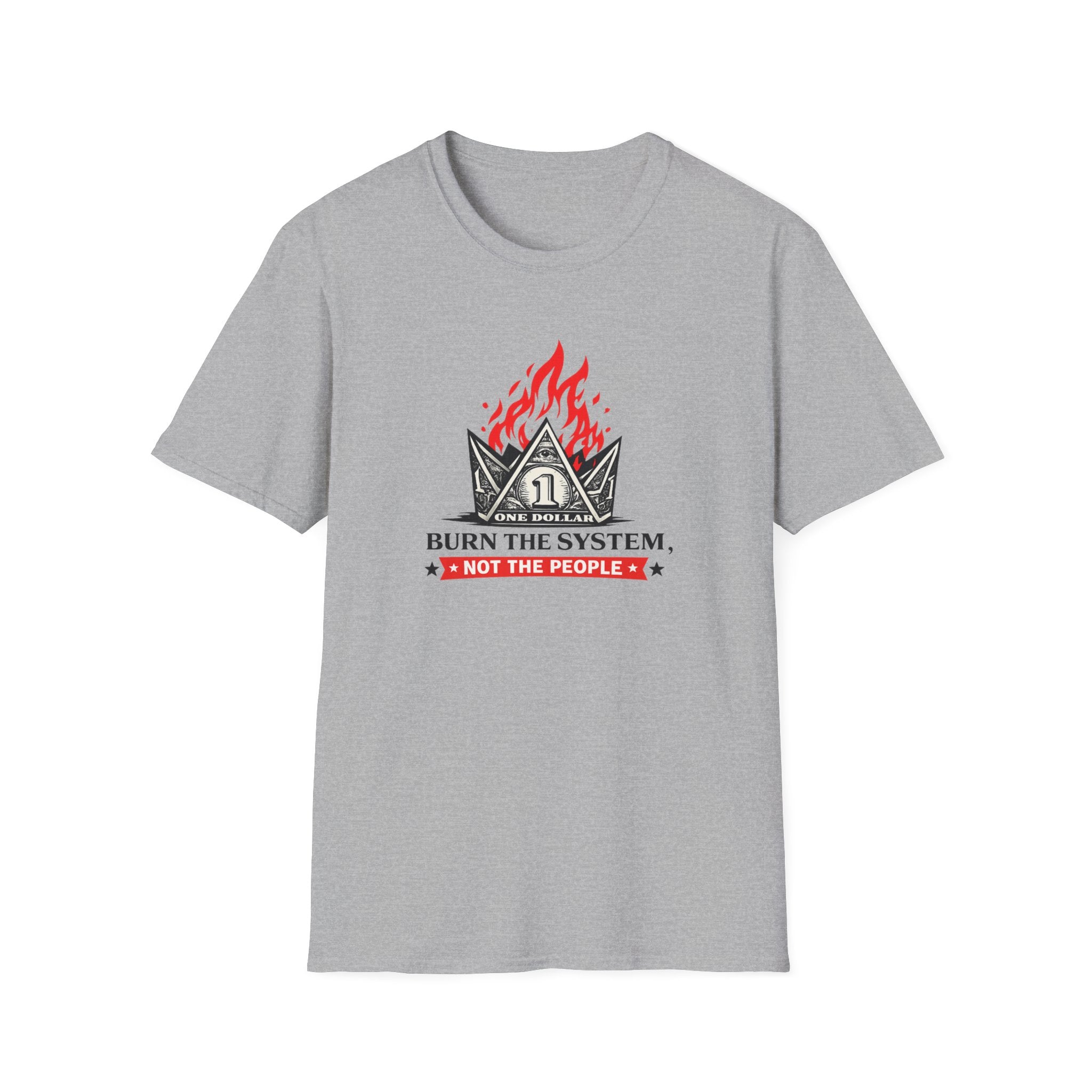 Burn the System Dollar Tee