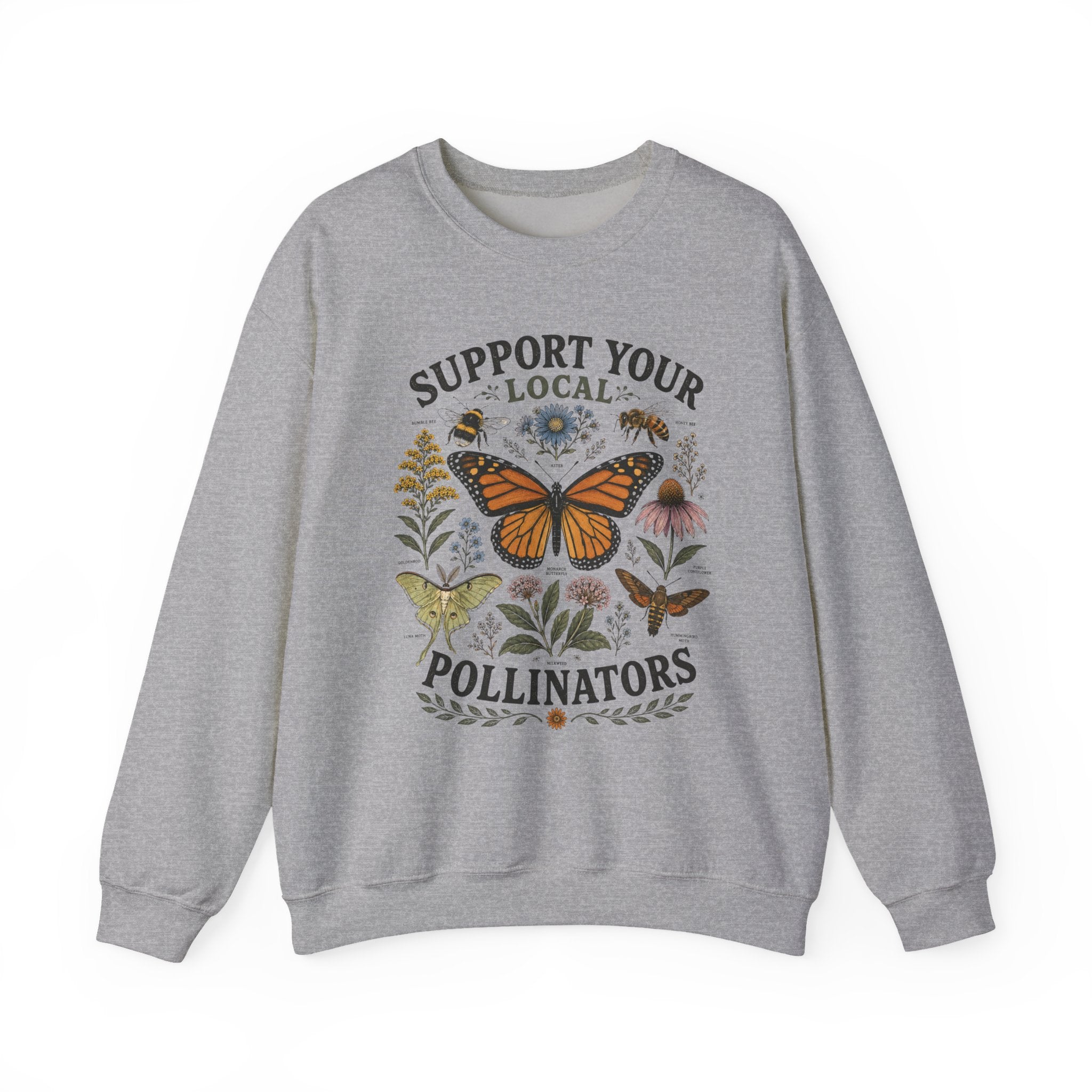 Support Your Local Pollinators Crewneck Sweatshirt