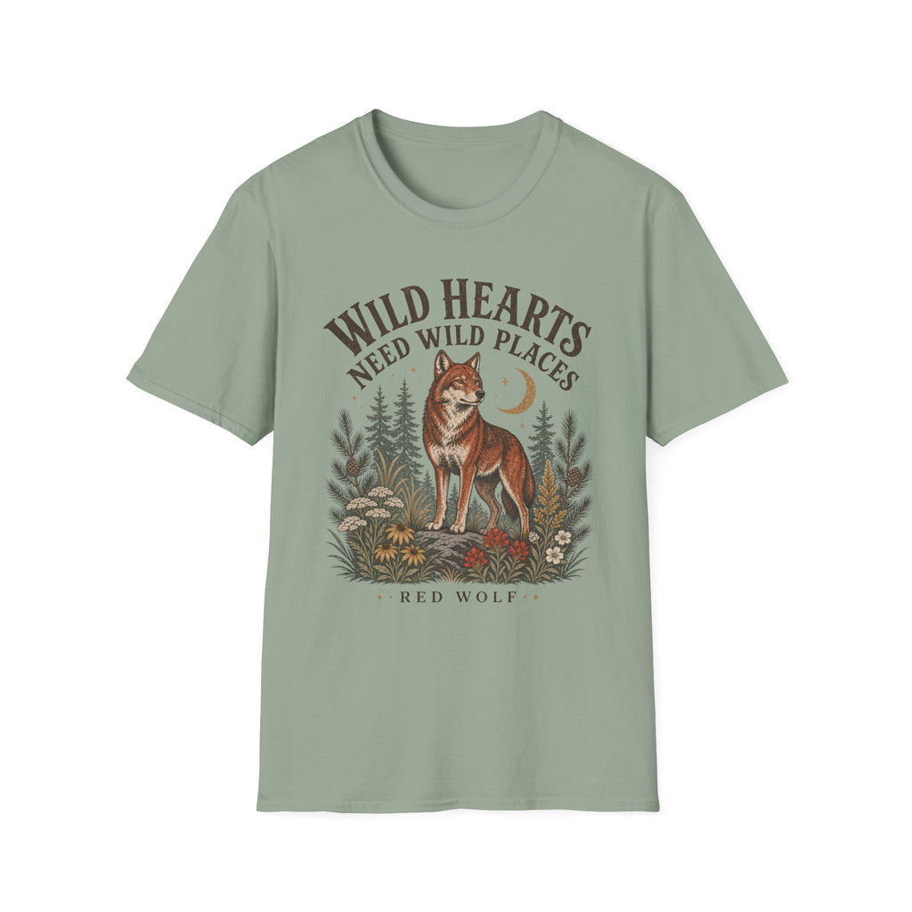 Red Wolf Wild Hearts Tee
