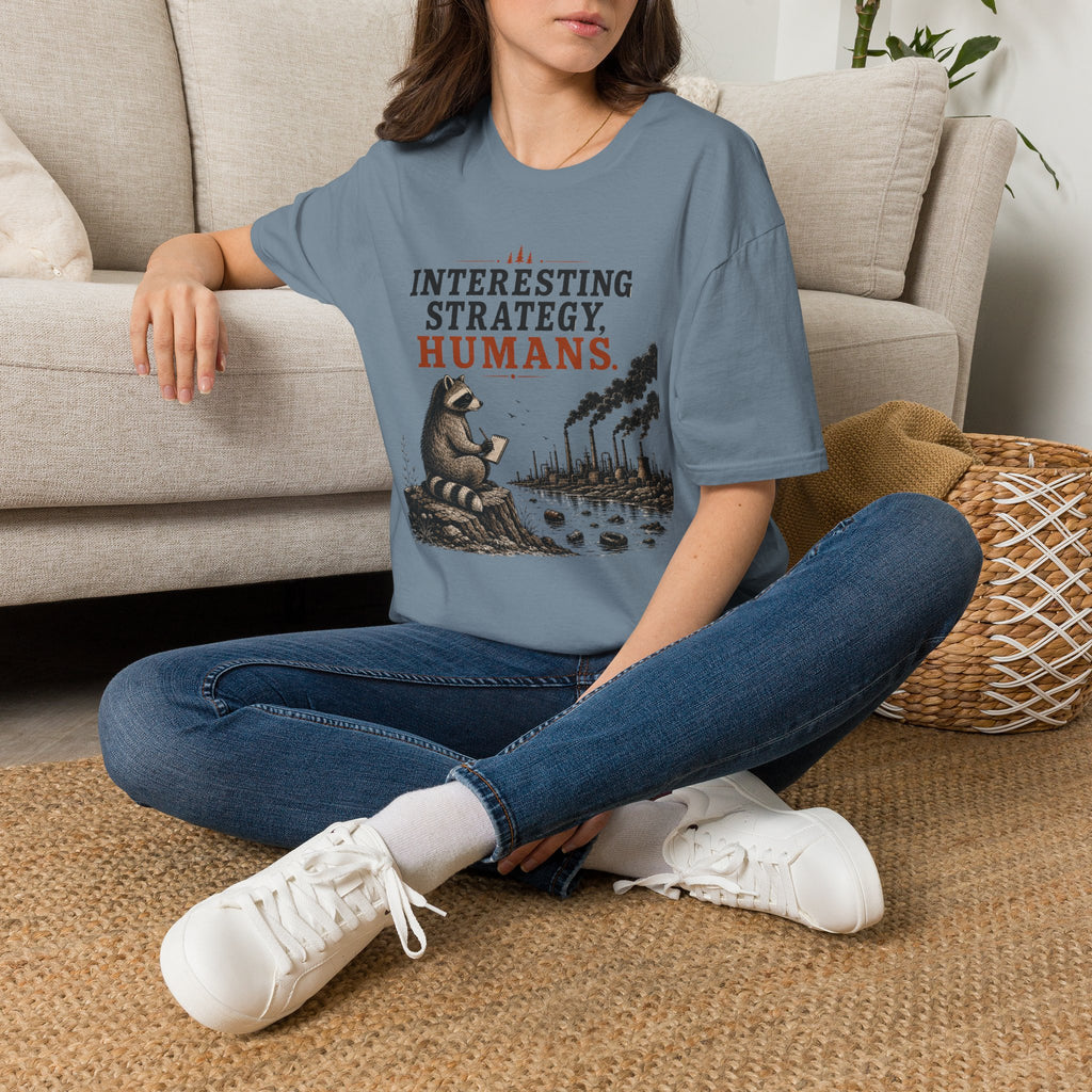 Interesting Strategy Humans River Tee
