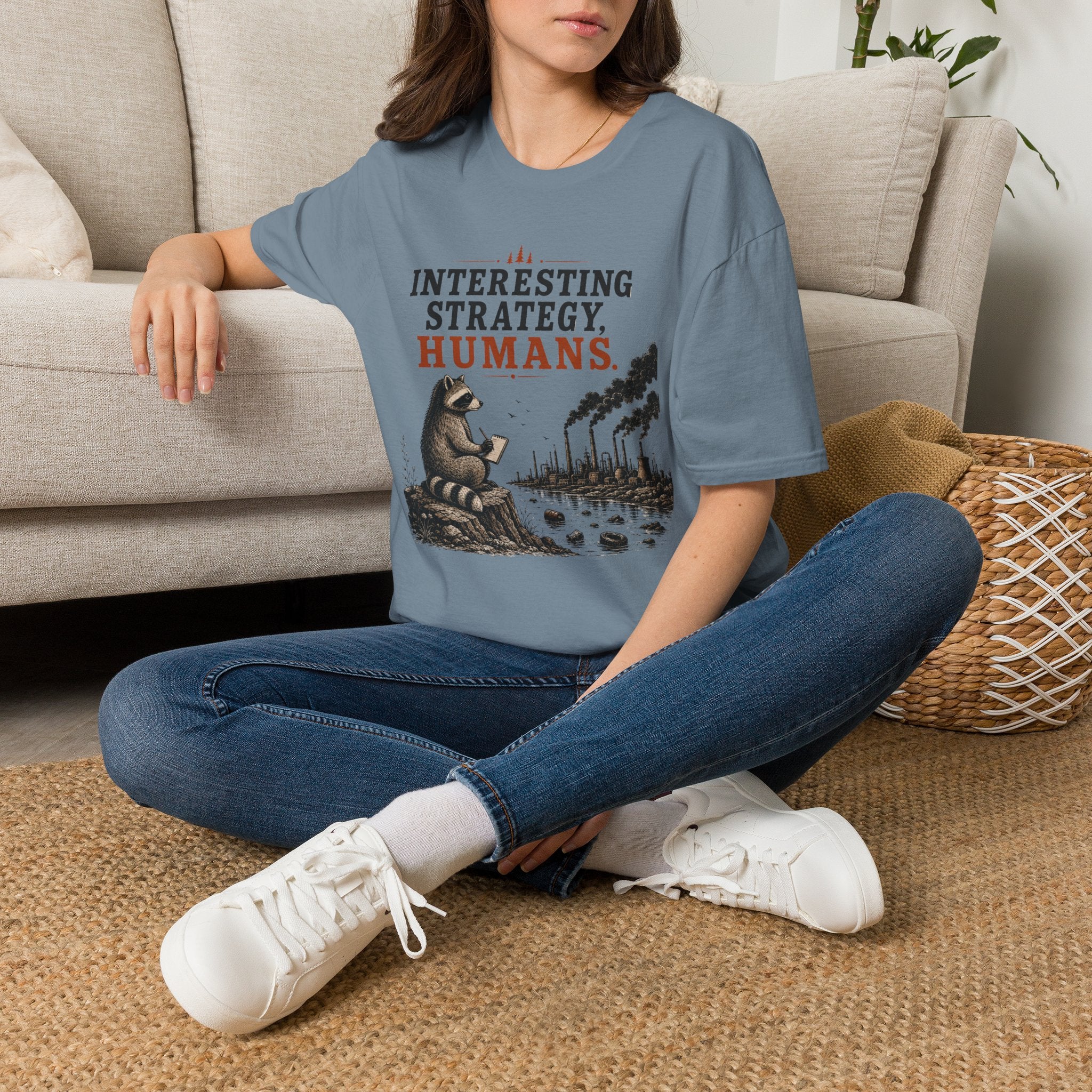 Interesting Strategy Humans River Tee