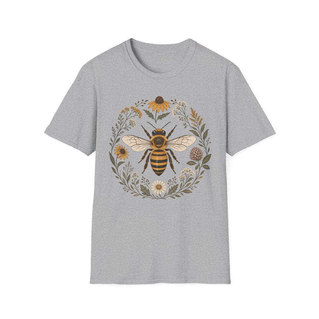 Bee Daisy Flower Circle Tee