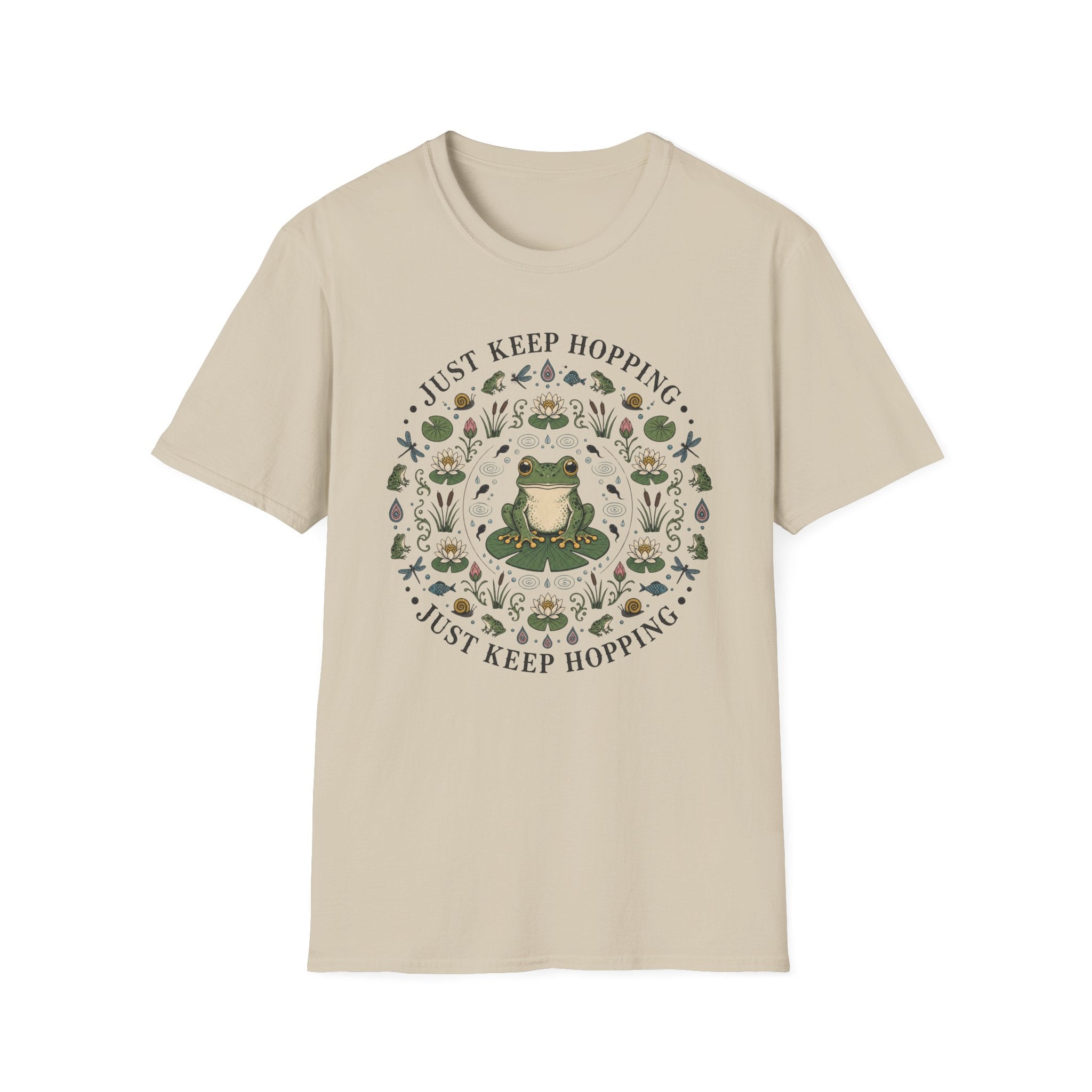 Just Keep Hopping Frog Mandala Tee
