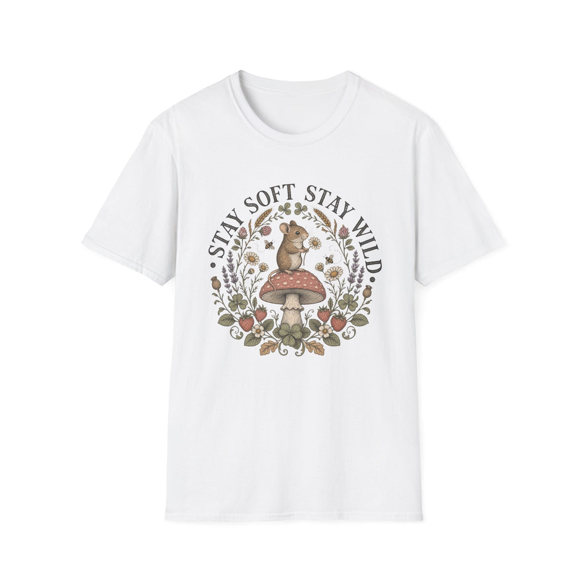 Stay Soft Mushroom Mouse Tee