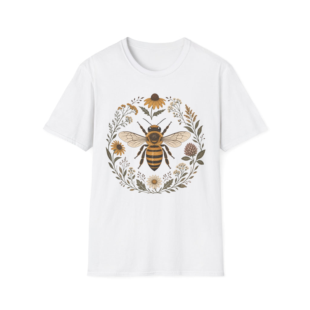 Bee Daisy Flower Circle Tee