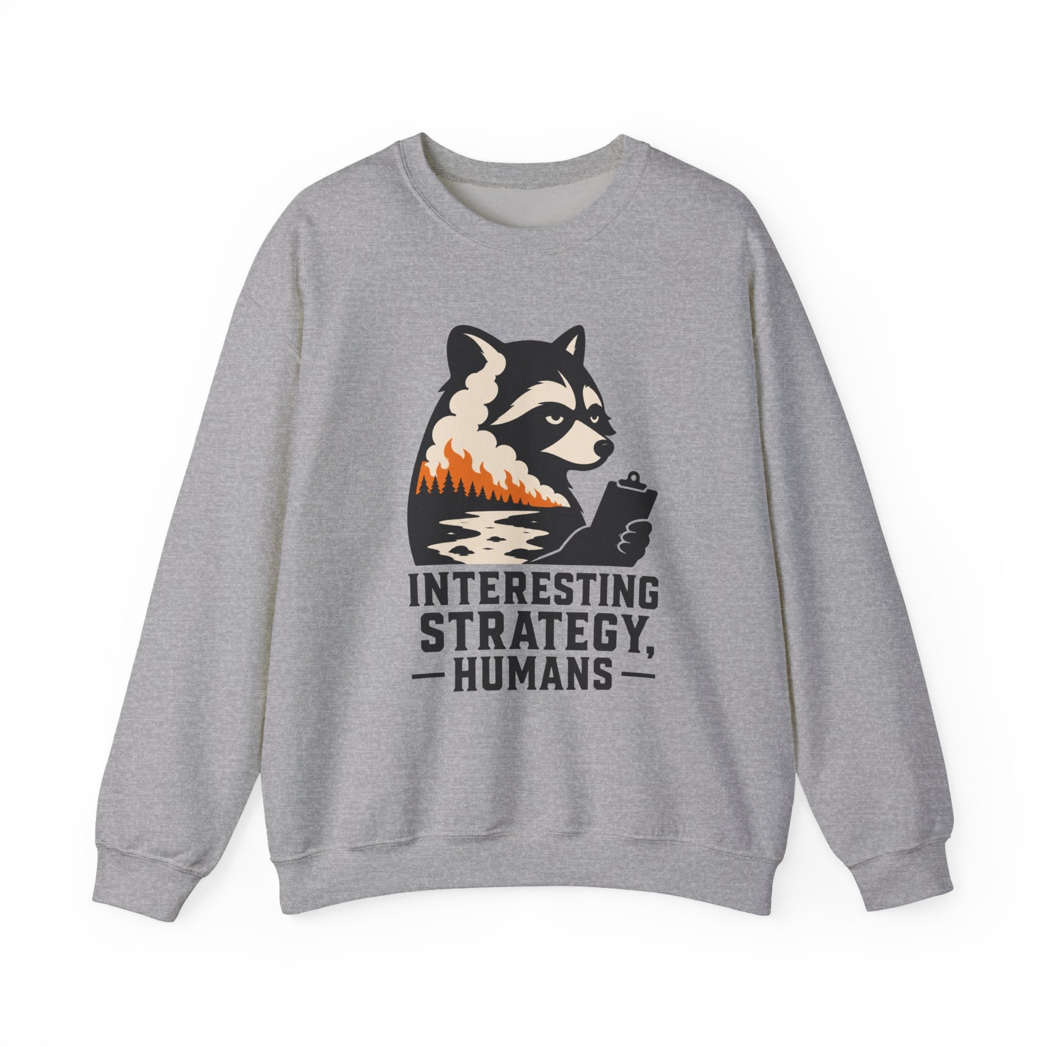 Interesting Strategy Humans Silhouette Crewneck Sweatshirt