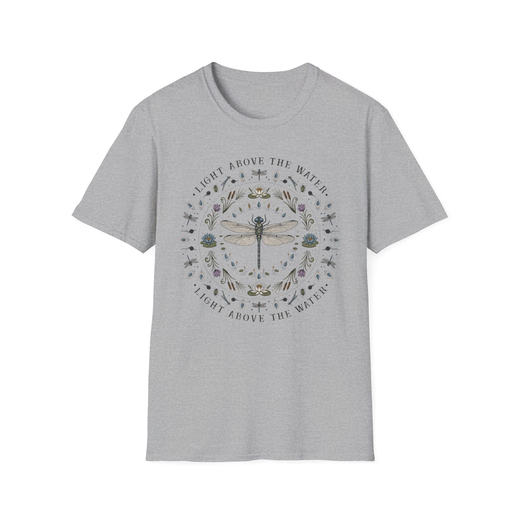 Dragonfly Light Above Mandala Tee