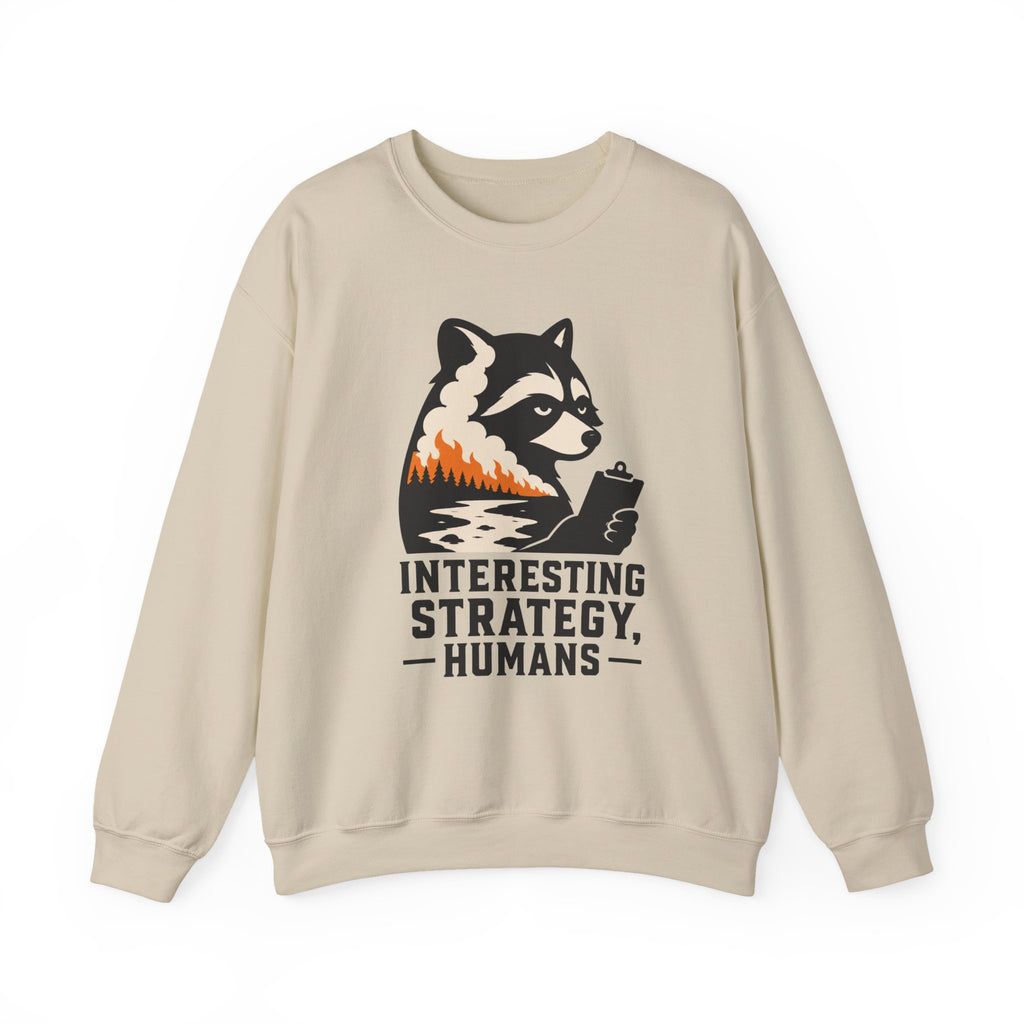 Interesting Strategy Humans Silhouette Crewneck Sweatshirt