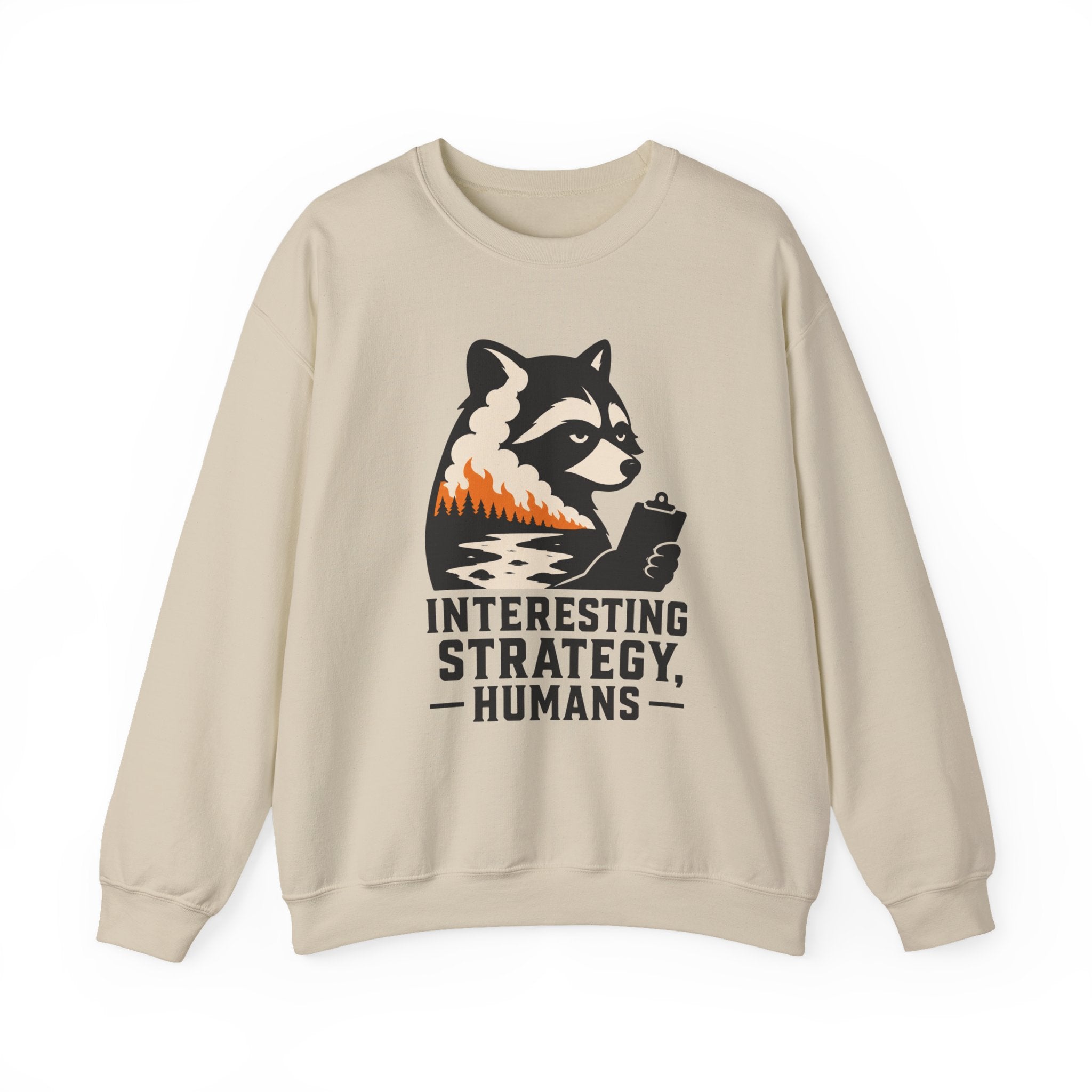 Interesting Strategy Humans Silhouette Crewneck Sweatshirt