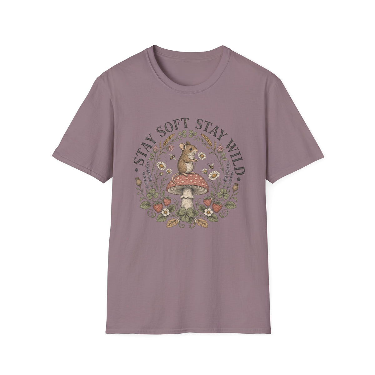 Stay Soft Mushroom Mouse Tee