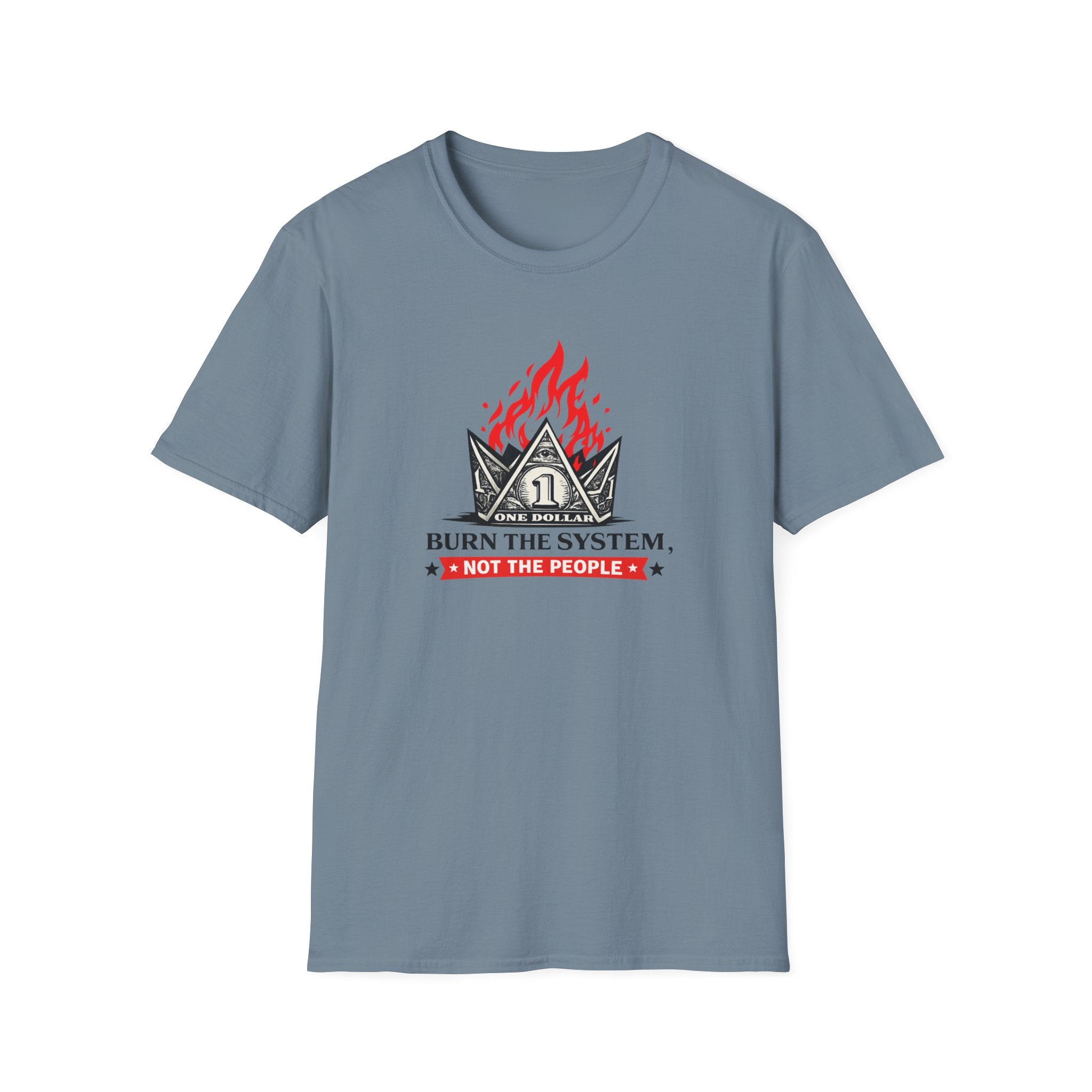 Burn the System Dollar Tee