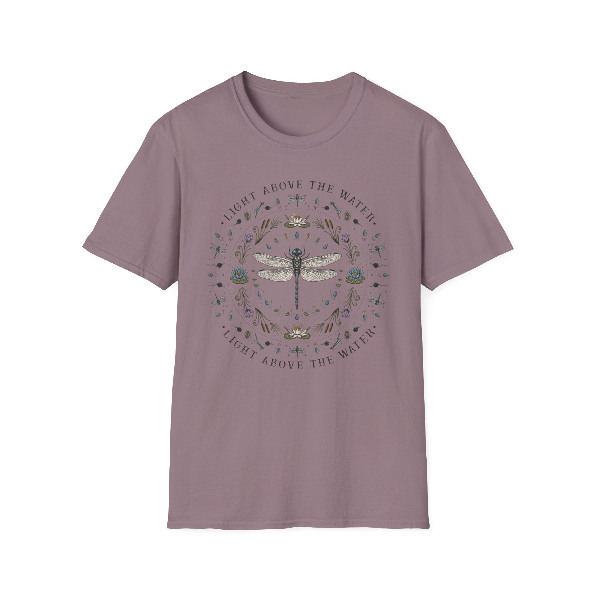 Dragonfly Light Above Mandala Tee