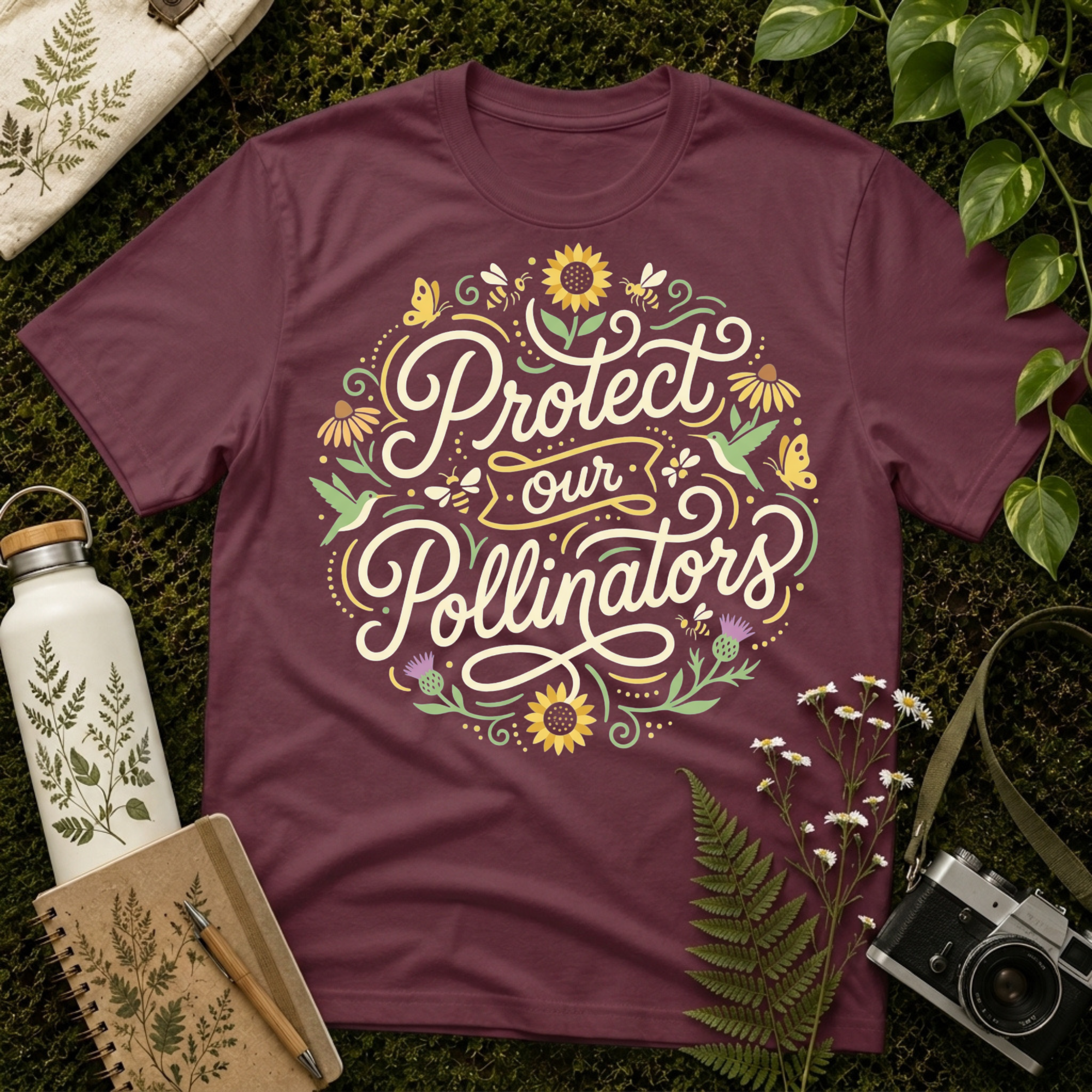 Protect Our Pollinators Dark Tee