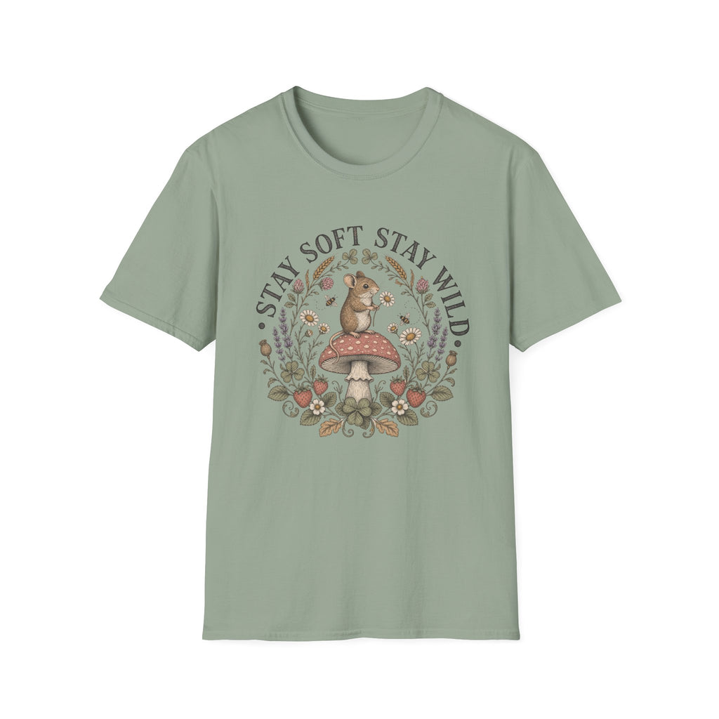 Stay Soft Mushroom Mouse Tee