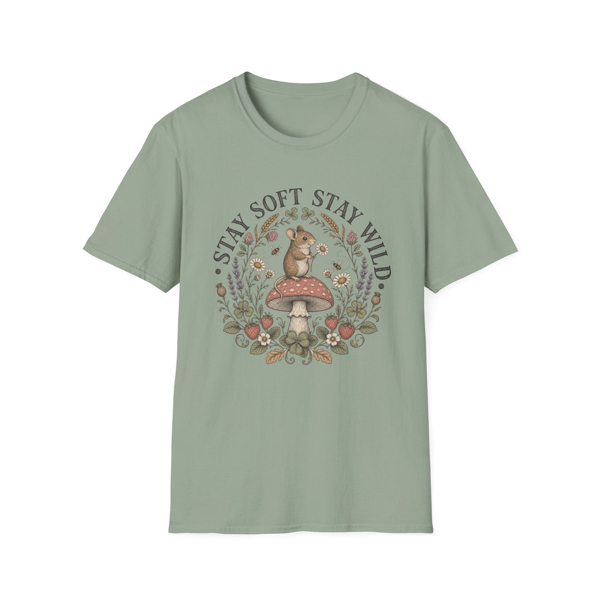 Stay Soft Mushroom Mouse Tee