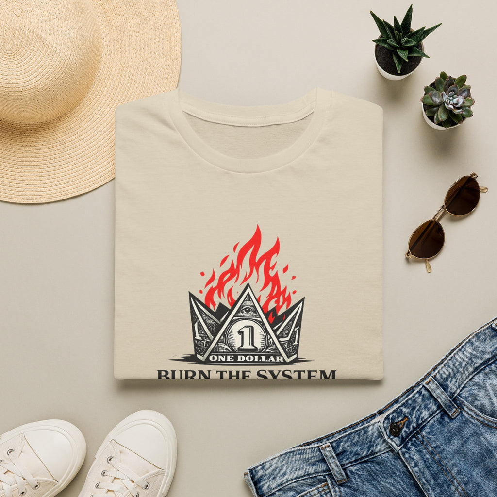 Burn the System Dollar Tee