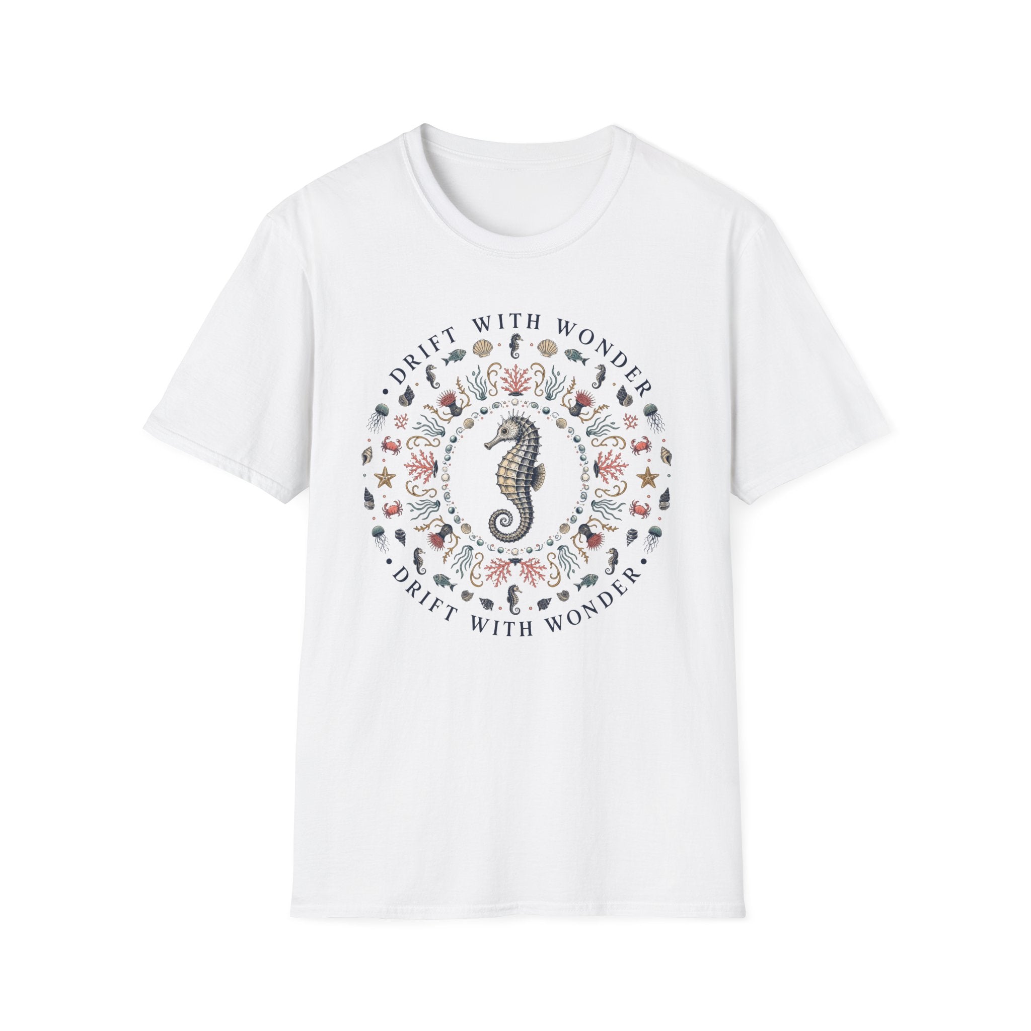 Sea Horse Drift With Wonder Mandala Tee
