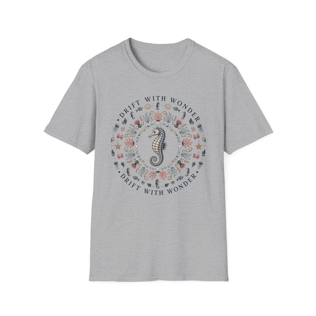 Sea Horse Drift With Wonder Mandala Tee