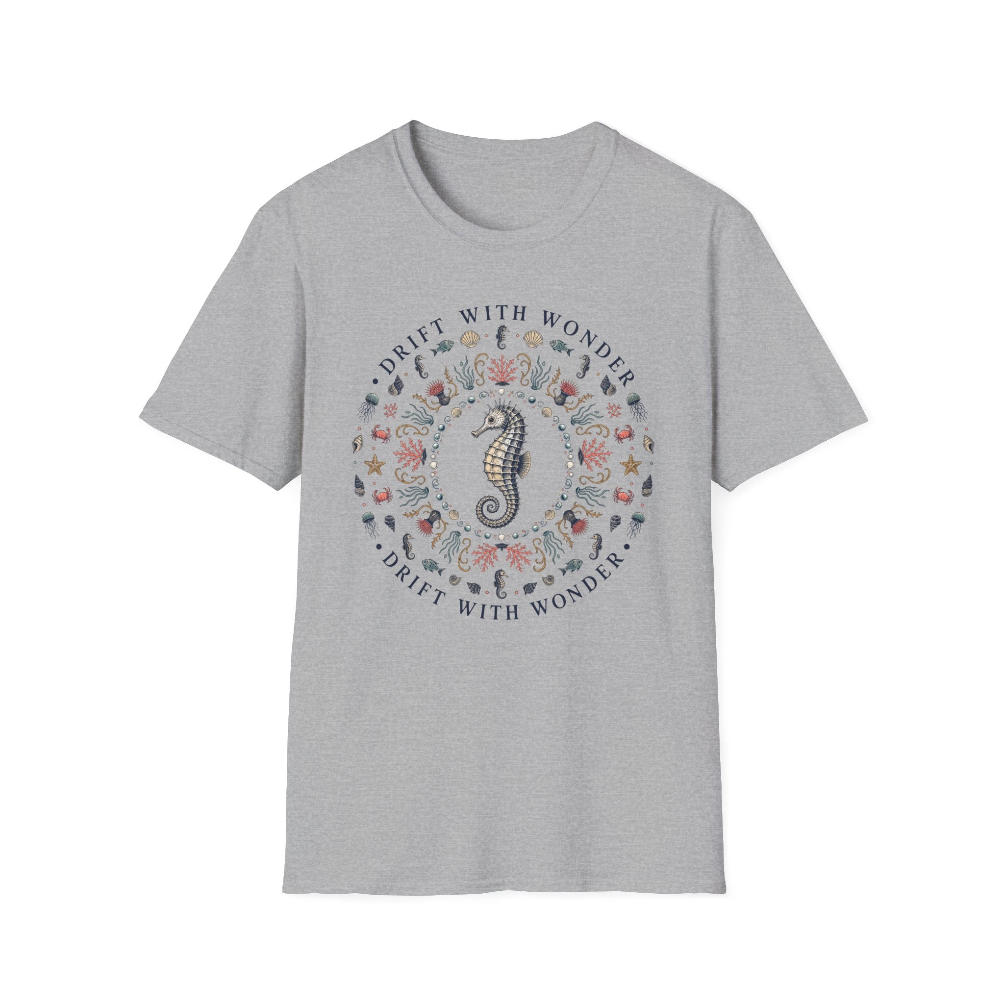 Sea Horse Drift With Wonder Mandala Tee