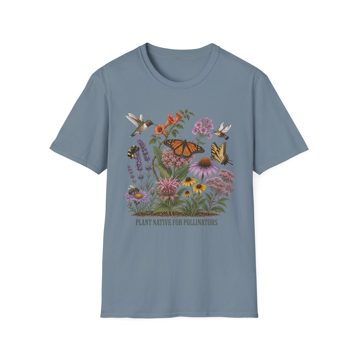 Plant Native For Pollinators 5 Tee