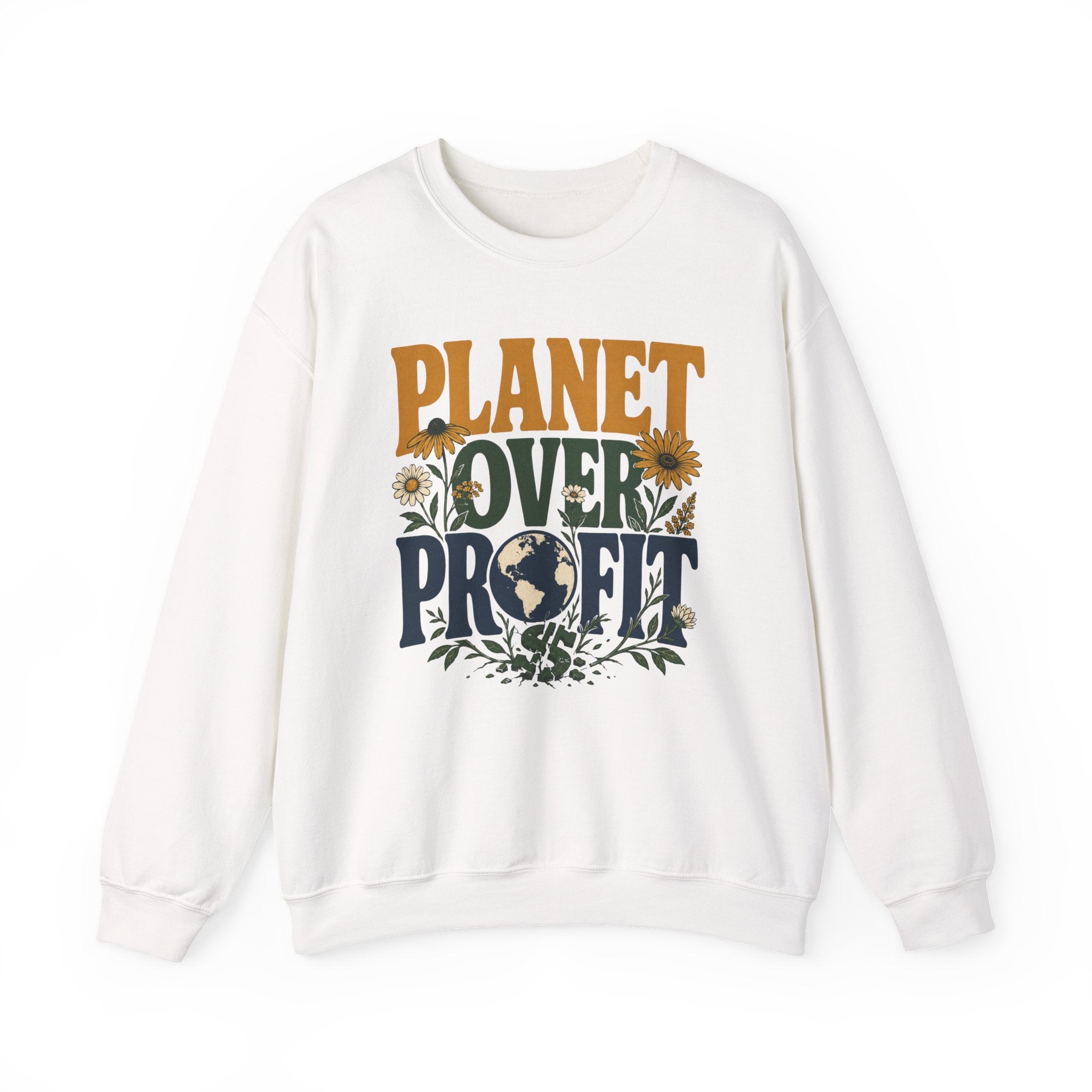 Planet Over Profit dollar sign Crewneck Sweatshirt
