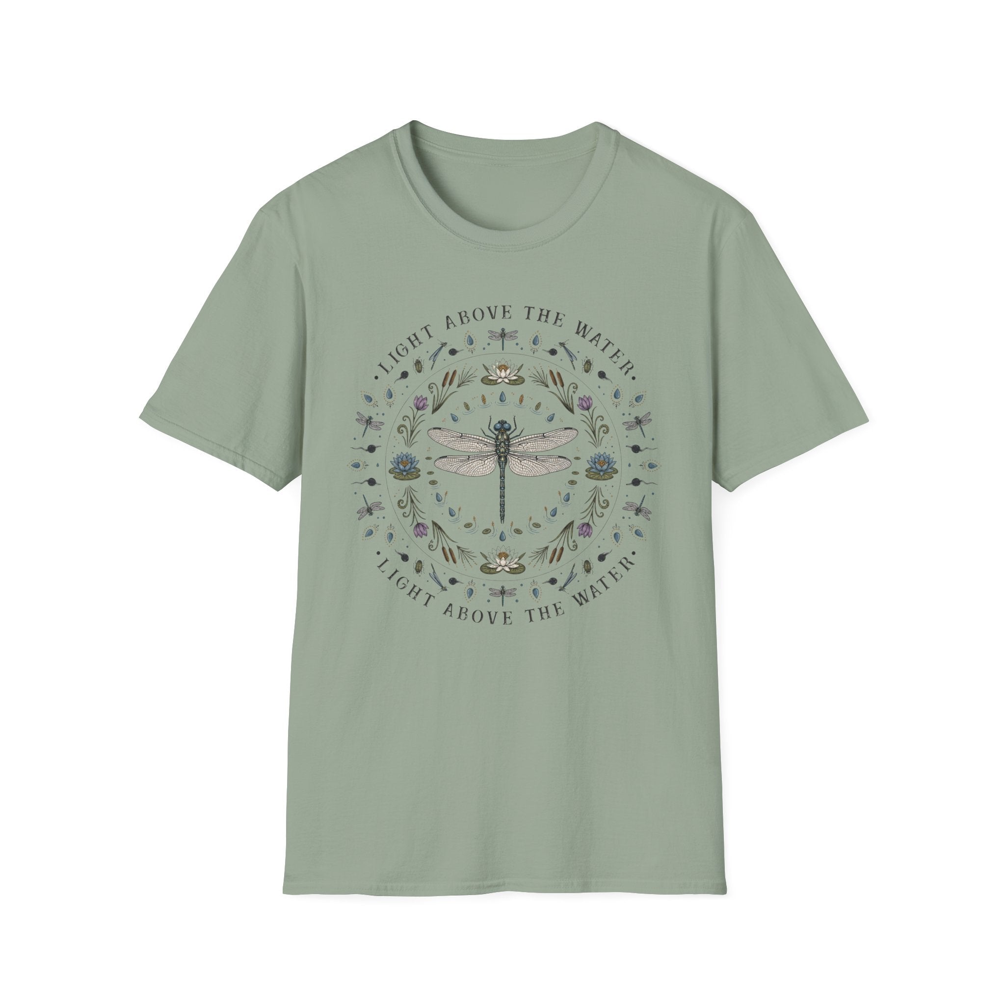 Dragonfly Light Above Mandala Tee