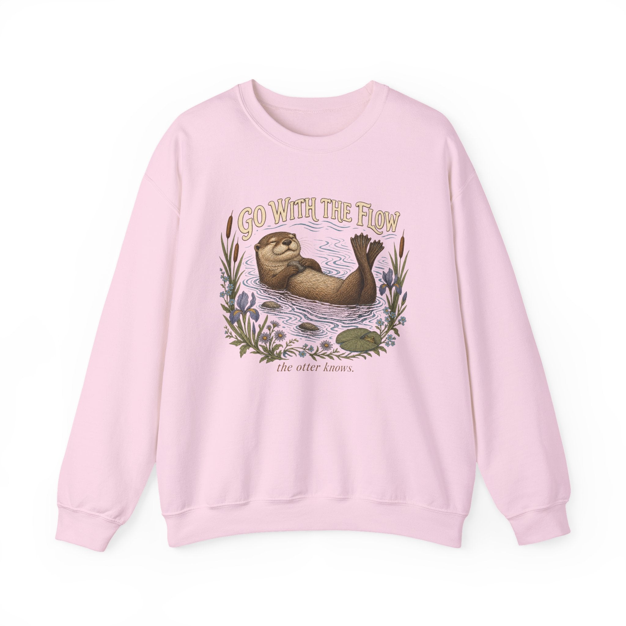 Go With The Flow Otter Crewneck Sweatshirt
