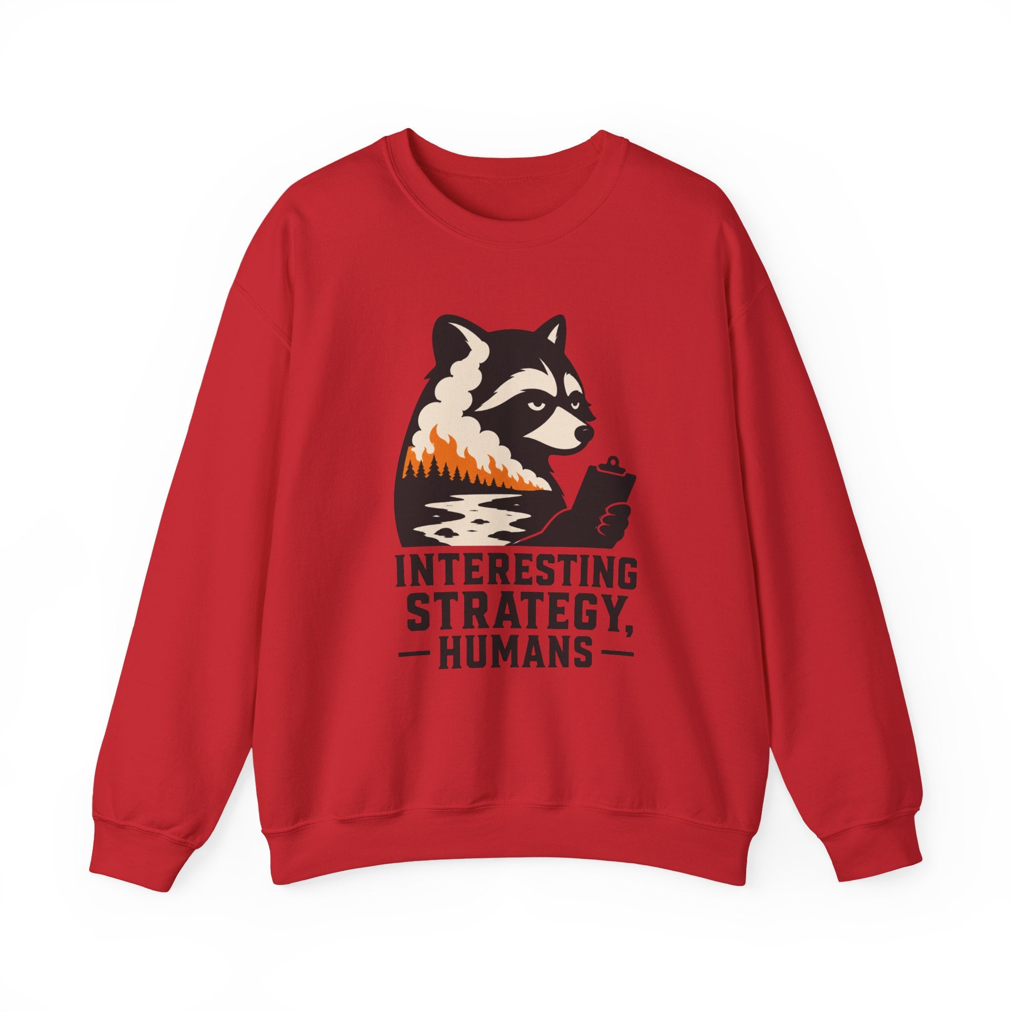 Interesting Strategy Humans Silhouette Crewneck Sweatshirt