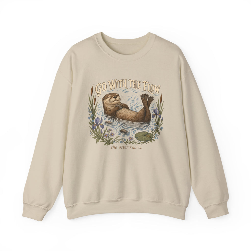 Go With The Flow Otter Crewneck Sweatshirt