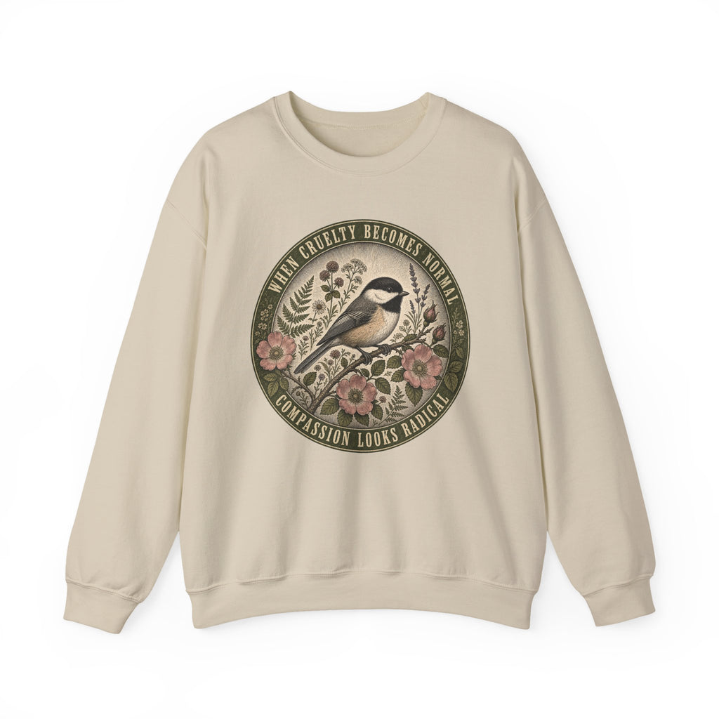 Compassion Looks Radical Crewneck Sweatshirt