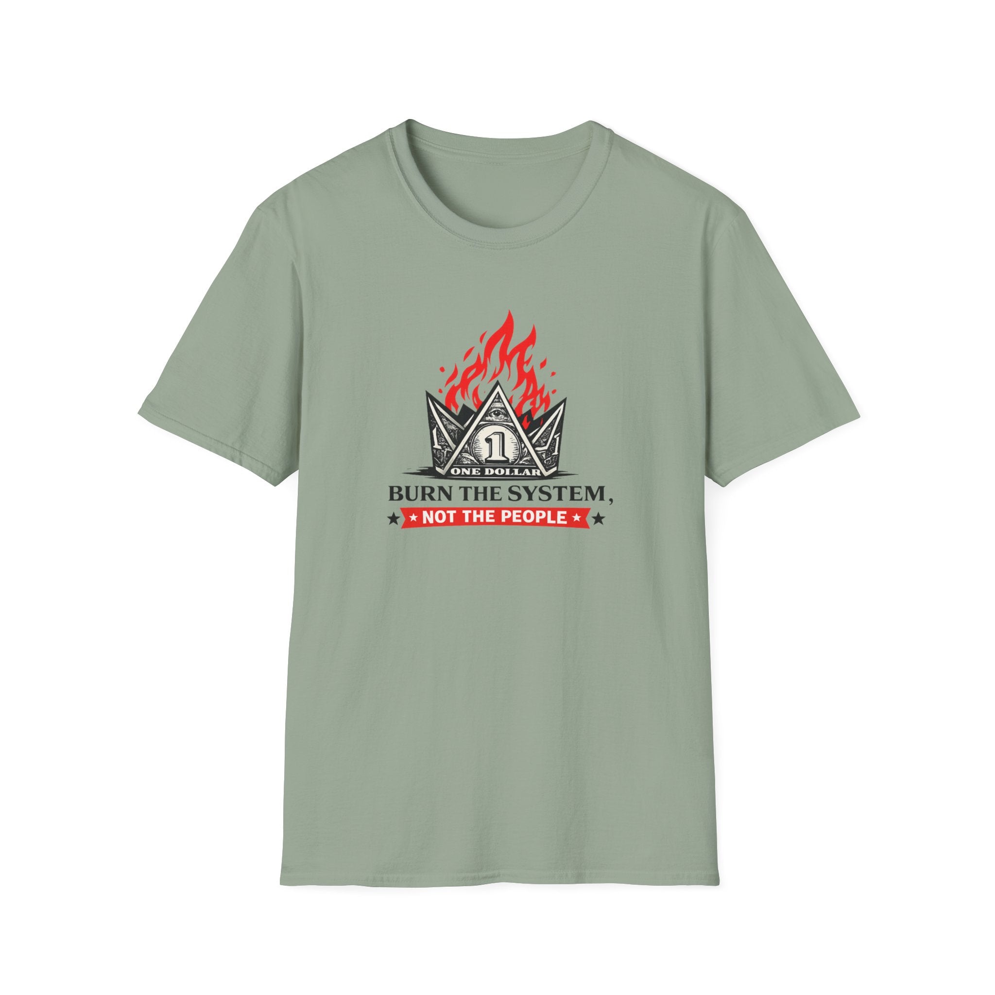 Burn the System Dollar Tee