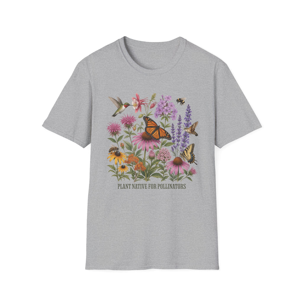 Plant Native For Pollinators 4 Tee